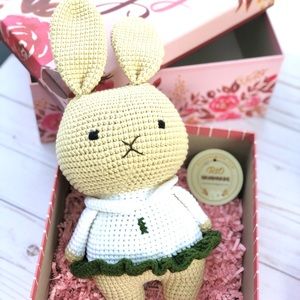Handmade wool cotton bunny crochet, amigur…